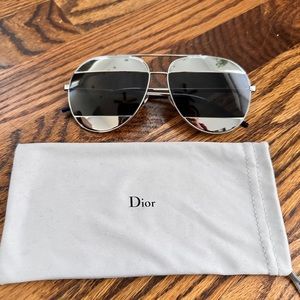 Christian Dior Split Sunglasses - Silver/Navy/Black